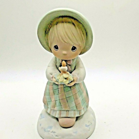 Vintage 1988 Precious Moments December 110116 Porcelain Figurine Enesco - Picture 1 of 6